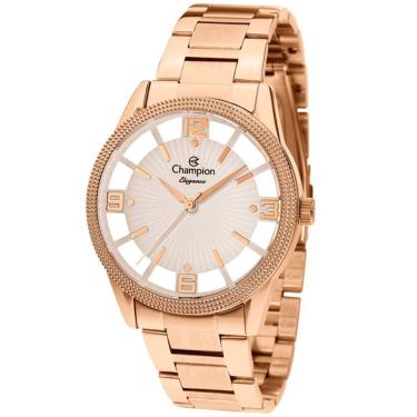 Imagem de Relógio Champion Feminino Rosê Transparente Cn20882x