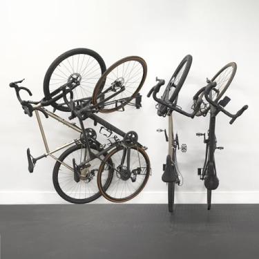 Imagem de StoreYourBoard SwivelStow Rack de armazenamento de bicicleta de estrada e cascalho pacote com 4 – Gancho de bicicleta resistente, suporte de parede para bicicleta sem elevação para armazenamento de