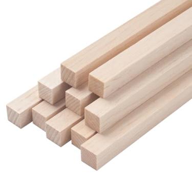 Imagem de Coowayze Palitos De Madeira Balsa, Tiras 5/8" X 12", 50 Peças Cavilhas Quadradas Para Artesanato, Hastes Inacabadas, Materiais Construção Modelos Arquitetônicos Em Miniatura