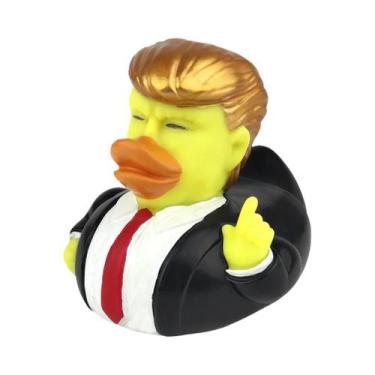Imagem de Pato De Borracha Pequeno Pato Amarelo Dedo Médio Trump Bidem Padrão De