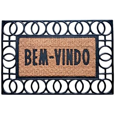 Imagem de Capacho Fibra De Coco Tapete Emborrachado Frame 60X40Cm Uzoo