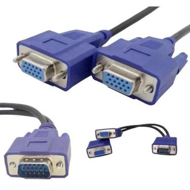 Imagem de Cabo Y Vga 1 Macho X 2 Fêmea Feasso - Fca-18 - SHOPPING MD, CABO-Y-VGA