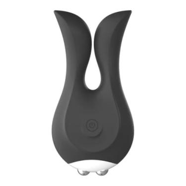 Imagem de Vibrador Feminino Duplo 10 Modos De Vibrações Brinquedo Sexual Estimulador Clitoriano e Vaginal [PRETO]