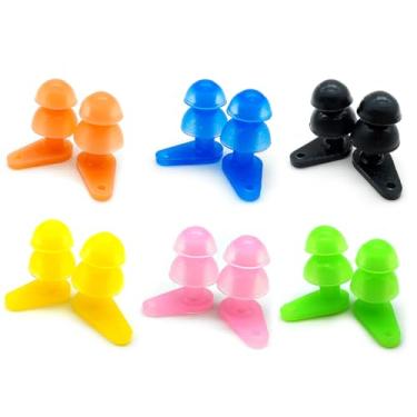 Imagem de 6 conjuntos de protetores de ouvido infantis à prova d'água com pacote de estojo, protege as orelhas das crianças em chuveiro de água