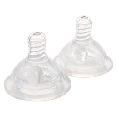 Imagem de Bico de Silicone p/Mamadeira c/Alça Grande, 2 Pçs, Plasútil