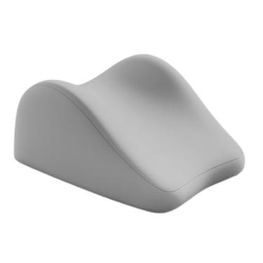Imagem de IEUDNS Travesseiro de pescoço em cunha, ergonômico, lavável, com suporte para pernas e joelhos para dormir em casa, assistir filmes, dormitório, Cinza
