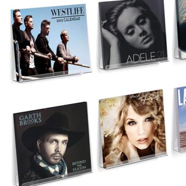 Imagem de Suporte de parede para prateleira de discos de vinil, suporte de 30,5 cm para armazenamento e exibição, prateleira flutuante transparente para livros infantis, porta-revistas, borda para fotos