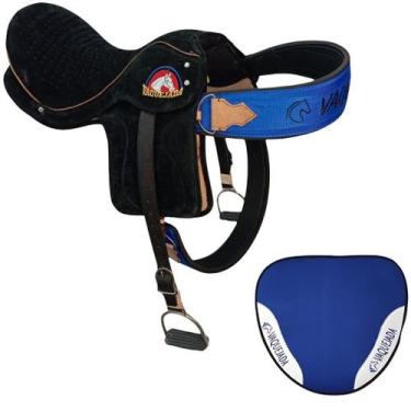 Imagem de Sela Semi Profissional de Couro para Cavalo Cavalgada vaquejada - sela