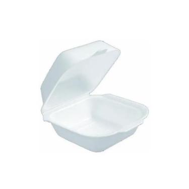 Imagem de Hamburgueira CH-003 Isopor Para Hambúrguer Lanches Porções com 50 unid