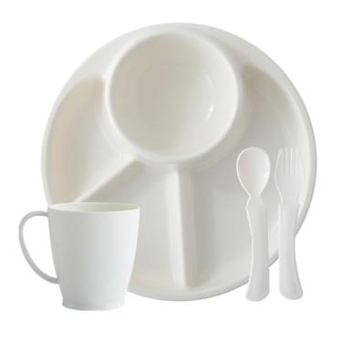 Imagem de Pratos Divisórios Para Adultos,Pratos Divisórios Reutilizáveis Para Crianças - Taças Para Jantar Eventos Restaurante Piqueniques Churrascos Festas