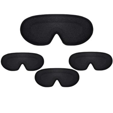 Imagem de Máscara Espuma Confortavel Dormir 3D Sombra Blackout Zero Pressão Eye Venda Tampa Olho Noturno (4un，Preto)
