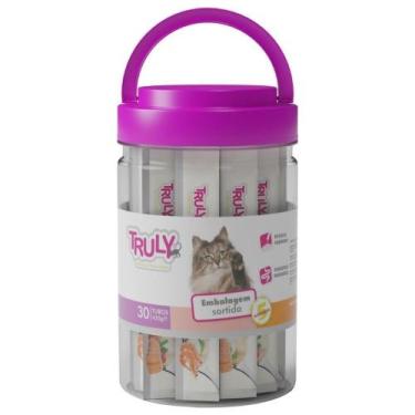 Imagem de Truly Petisco Cremoso Para Gatos Sabor Variado C/30 Tubos