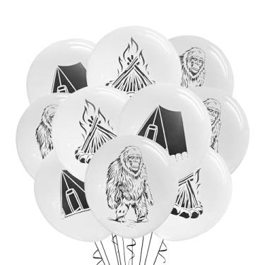 Imagem de Malayan Products Camping Balloons 12 Count Latex, Hiking Birthday Decorations, Outdoors Theme, Tent, Campfire, sasquatch Big Foot Event Party, 12Inch Standard Size (Camping Mix 1)