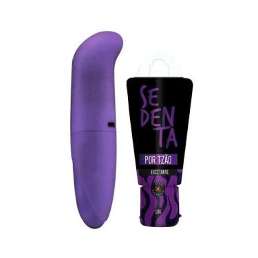 Imagem de Kit Sex Shop Vibrador Golfinho Aveludado e Gel Lubrificante Estimulant