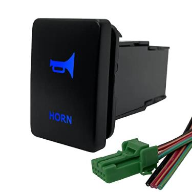 Imagem de BACAUTOPARTS Interruptor De Botão Buzina (Liga/Desliga) Momentâneo Com Kit Fiação Para Toyota Tacoma 4Runner Tundra 3Amp 12V