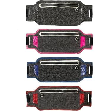 Imagem de Pochete de Corrida Slim Fitness Impermeável para Celular, Ajustável, Leve e Compacta para Esporte e Treino (Preto)