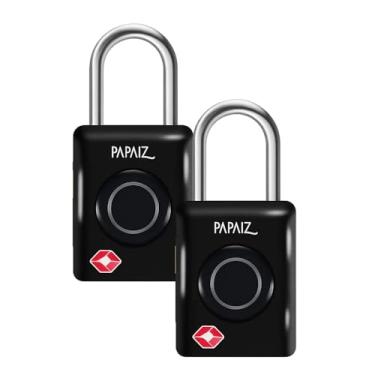Imagem de Kit 2 Cadeados TSA Digital 35B Pretos com Biometria e Senha Numérica – Leitura Rápida e Alta Segurança para Viagens