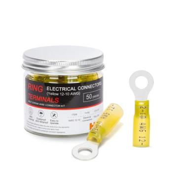 Imagem de Conectores elétricos HKS Ring Terminals 12-10 AWG 50 unidades