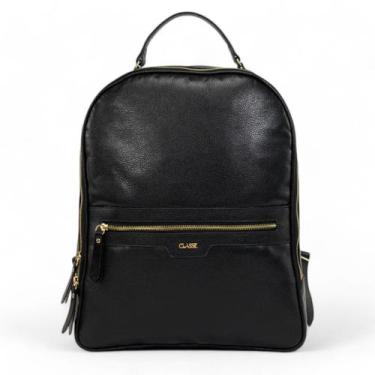 Imagem de Bolsa Mochila Classe Couro Feminina Grande Notebook, Preto