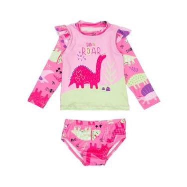 Imagem de Roupa Praia Bebe Infantil Conjunto Praia Menina Proteção Uv - Fofotinh