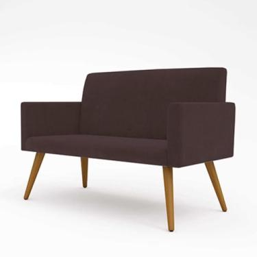 Imagem de Sofá Namoradeira 2 Lugares - Balaqui Decor Cor:marrom
