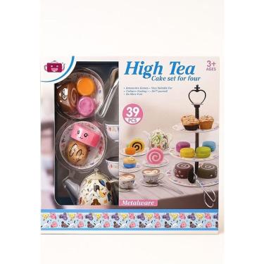 Imagem de Kit de Chá Infantil com 39 Peças - Jogo de Chá com Doces e Bule Estampado