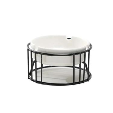 Imagem de Cinzeiro portátil com decorações geométricas de prateleira para casa, escritório, ambientes internos e externos, conjuntos de cinzeiros (preto)