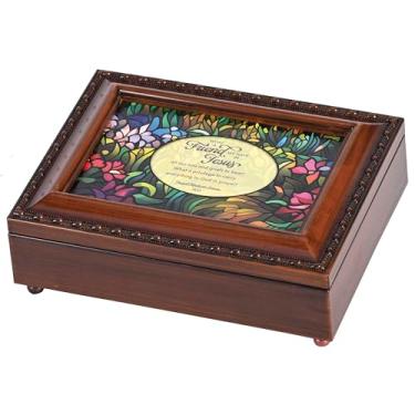 Imagem de Dicksons, Hinos clássicos, cristão inspirador, moldura de acabamento de corda, caixa de música de lembrança, organizador de joias, toca músicas de música, que amigo temos em Jesus