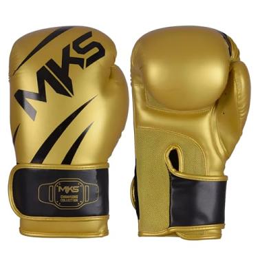 Imagem de Luva de Boxe Muay Thai Kickboxing Champions III MKS Combat - Escolha o seu Modelo (DOURADO E PRETO, 12oz)