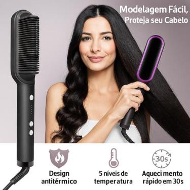 Imagem de Escova Pente Secadora Para Cabelo Modelador - LIPPIN, Bivolt