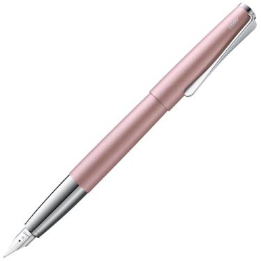 Imagem de LAMY caneta tinteiro studio rose mate - caneta-tinteiro universal em corpo todo em metal elegante - com clipe em forma de hélice e mola de aço com largura de linha M - inclui cartucho de tinta T 10