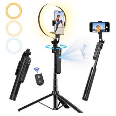 Imagem de Tripé YaYusi Rastreamento facial automático de 70,9 cm com luz de 10 a