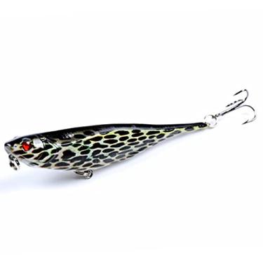 Imagem de ZZTWER Isca artificial, isca de pesca Crankbaits isca de pesca de robalo de superfície para andador de superfície wobblers artificiais