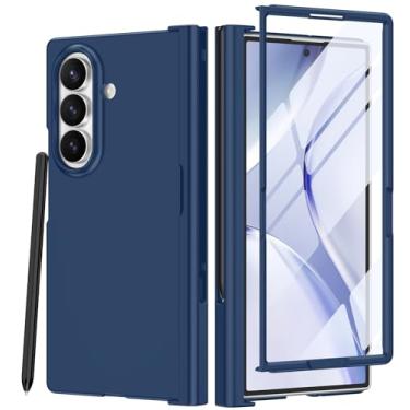 Imagem de Btscase Capa para Samsung Galaxy Z Fold 7 2025 com proteção de dobradiça e protetor de tela integrado, proteção contra quedas de grau militar, fina, à prova de choque, capa robusta para celular