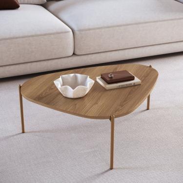 Imagem de Mesa de Centro Orgânica Pé Metal Complementos Hanover/Dourado