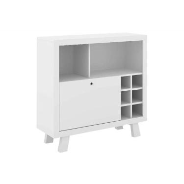 Imagem de Bar De Sala Jantar Ad5002 Adega P/ 6 Garrafas Branco - Tecno Mobili