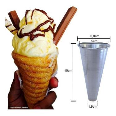 Imagem de Kit 40 Cones 10cm Produção De Casquinha De Churros Gastrobel