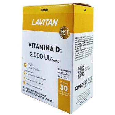 Imagem de Lavitan Vitamina D 2000UI 30comp - Cimed Sem Sabor