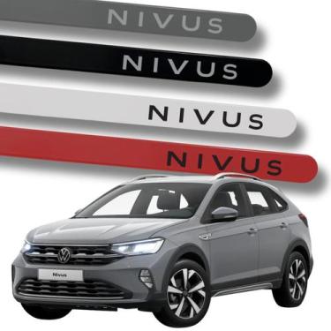 Imagem de Jogo Friso Lateral Nivus Ponta Redonda Grafia Cores Volks - Macall, Br