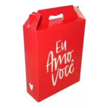 Imagem de Caixa Tipo Sacola Amo Você Premium Dia Das Mães Papelão - Trends