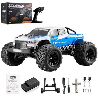 Imagem de BEEZRC EAZYRC 1/18 RC Monster Truck Fast RC Offroad Brushless RTR Licensed Chevy Colorado 4x4 RC Truck RC 27+ mph Electric Hobby RC Car Waterproof High Speed Remote Control Car for Adults (Blue)