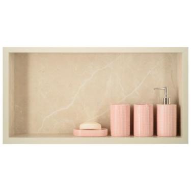 Imagem de Nicho em Porcelanato Polido Para Banheiro - Bege 60/08 - Oeste Home