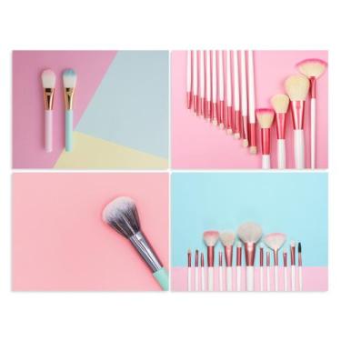 Imagem de Kit Placas Decorativas Maquiagem Pincéis 4un 30x40cm - Quartinhos