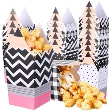 Imagem de Tiangrid 60 caixas de pipocas de lápis de volta às aulas, caixas de presente para professores, mini sacos de pipoca, porta-doces a granel, lembrancinha de festa para professores, presentes de