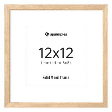 Imagem de Porta-retratos upsimple em madeira maciça natural 12x12 cm - upsimples