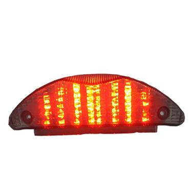 Imagem de Lente fumê luzes traseiras de LED para motocicleta, luz traseira de freio com indicadores de luz de seta integrados para BMW F650GS R1200GS