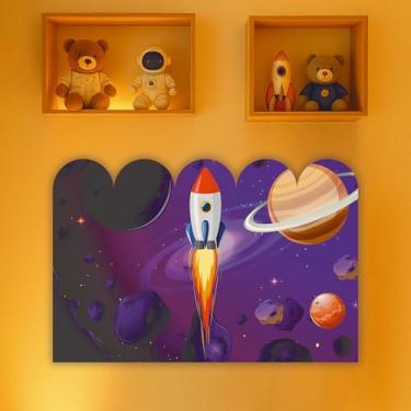 Imagem de Cabeceira de Cama Decorativa Infantil para Quarto de Meninos - Tema Astronauta (CabCerq-0068)