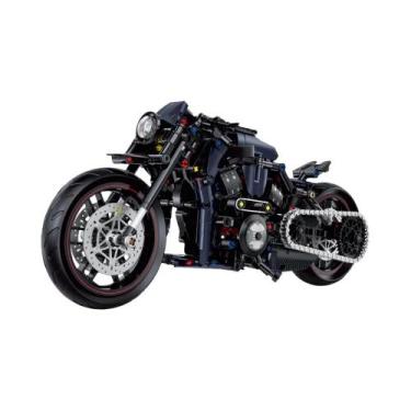 Imagem de Blocos De Montagem De Motocicleta Clássica, Brinquedo De Blocos De Cor
