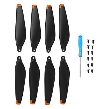 Imagem de Drone Wing Blade, Acessório de Drone de Alta Rigidez Tração Forte Hélice de Drone Leve e Forte (borda laranja)
