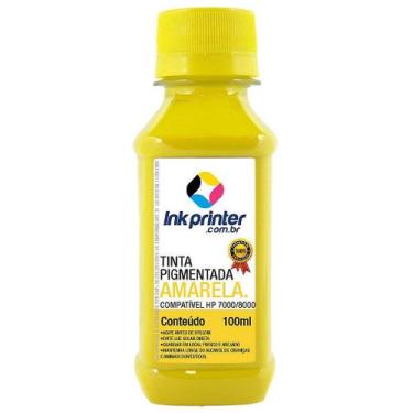 Imagem de Tinta Pigmentada InkPrinter Amarela para Impressora HP Série 7000, 800